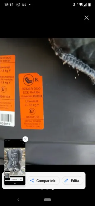 Silla de coche para niños Romer