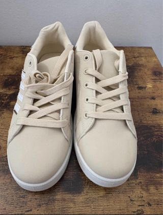 Zapatillas crema mujer