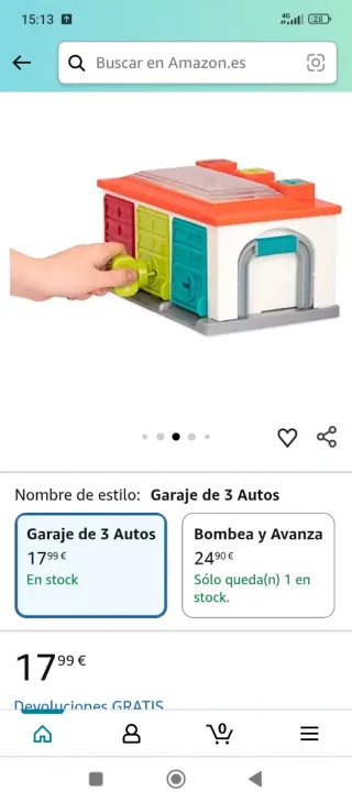 Garaje de coches de juguete