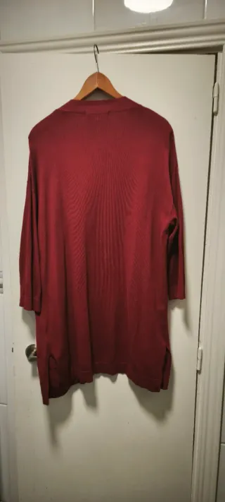 Chaqueta de punto mujer, talla L, rojo burdeos
