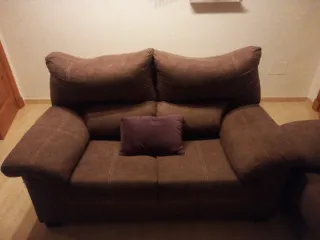 Sofá Conforama Tela Beige/Marrón