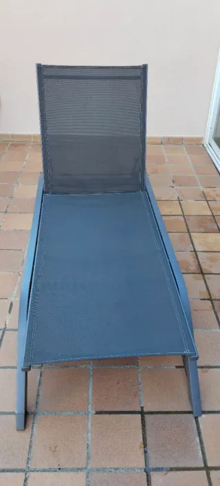 Tumbona de jardín gris