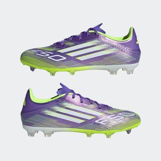 Botas de fútbol F50 League FG/MG Adulto Violeta/Amarillo