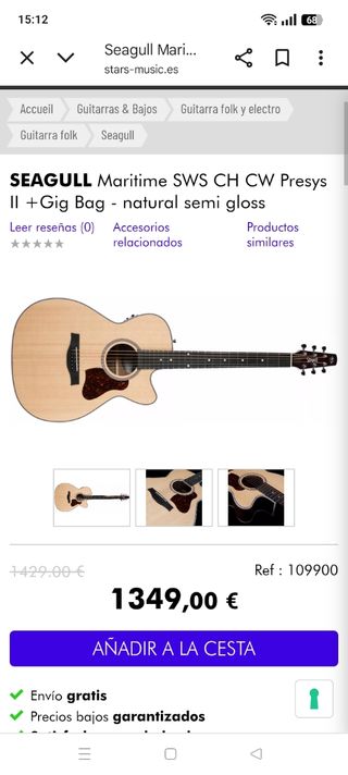 Guitarra Seagull Maritime