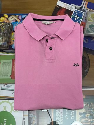 Polo Burberry Rosa Vintage Taglia L Uomo