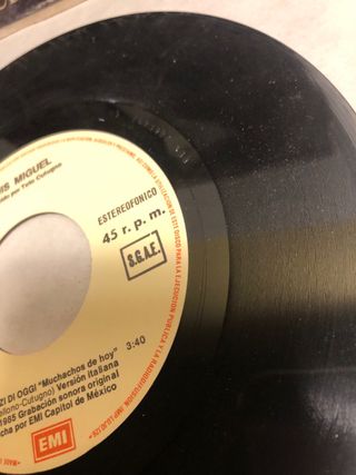 Luis Miguel Muchachos De Hoy Vinilo Latino single