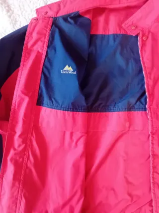 Giacca vintage Under Wood rossa e blu