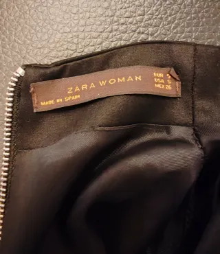 Tubino Zara Lana Nero Minimal Taglia S