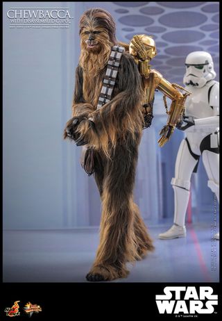 Hot Toys Chewbacca con C-3PO Desmontado MMS766