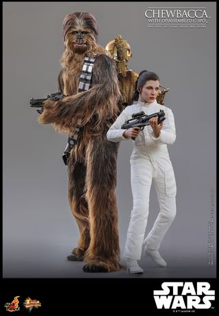 Hot Toys Chewbacca con C-3PO Desmontado MMS766