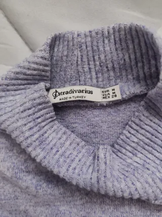 Jersey mujer cuello alto morado