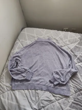 Jersey mujer cuello alto morado