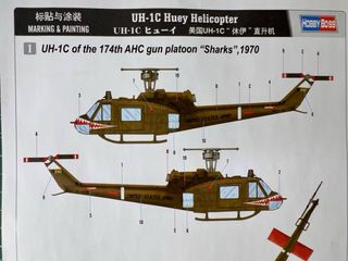 Maqueta Hobby Boss UH-1C Huey Helicoptero 1:48