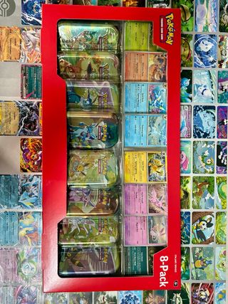 Pack 8 Mini Tins Bubdle Prismatic Evolution Costco