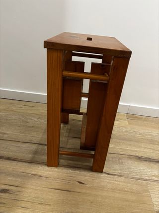 Taburete Escalera Plegable Madera