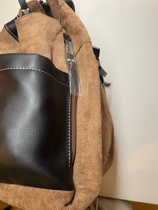 Bolso Mochila Paco Martinez Marrón y Negro