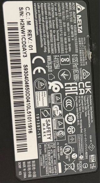 Alimentatore Delta ADP-180TB MSI Katana GF66