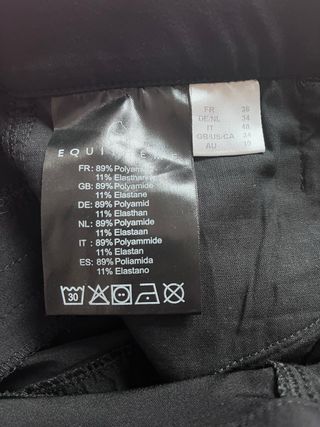 Pantalón Equitheme Negro Talla 36 Nuevo