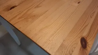 Mesa de comedor IKEA madera y blanco opción sillas