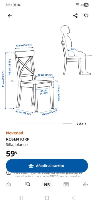 Mesa de comedor IKEA madera y blanco opción sillas
