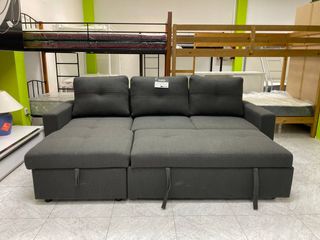 Sofá Cama Chaise Longue 3 Plazas Gris