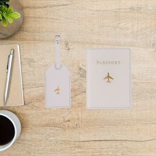 Funda Pasaporte y Etiqueta Maleta Avión