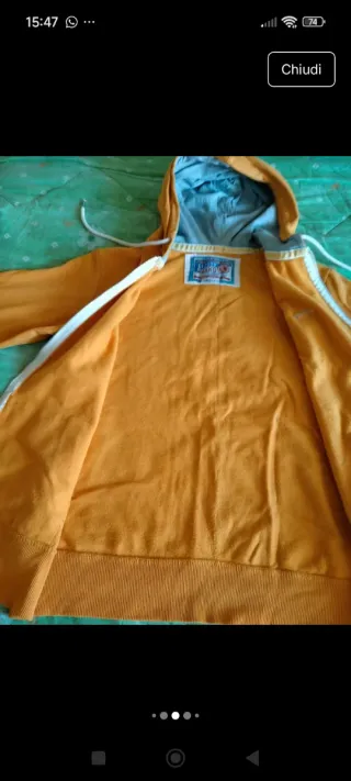 Felpa con cappuccio arancione