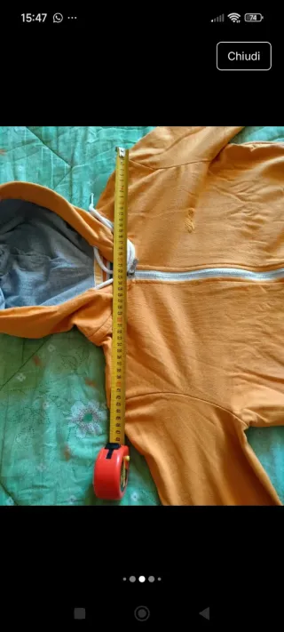 Felpa con cappuccio arancione