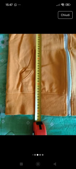 Felpa con cappuccio arancione