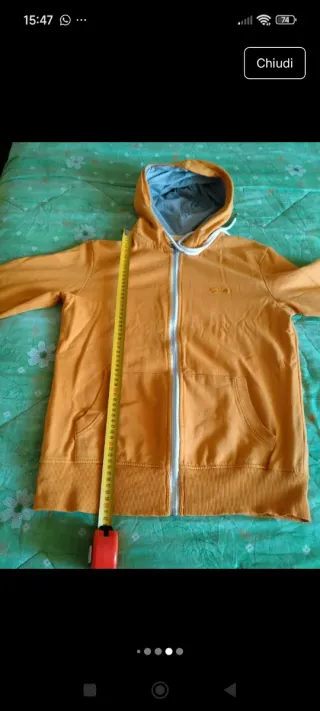 Felpa con cappuccio arancione