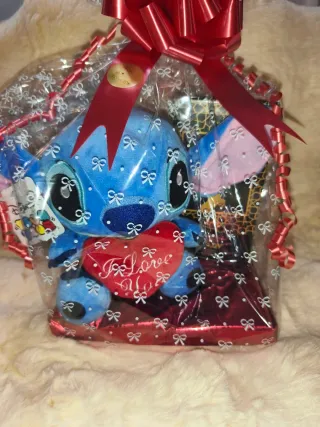 Lote Stitch: Peluche, Colonia y Llavero corazón