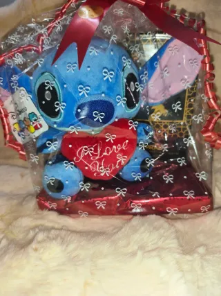 Lote Stitch: Peluche, Colonia y Llavero corazón