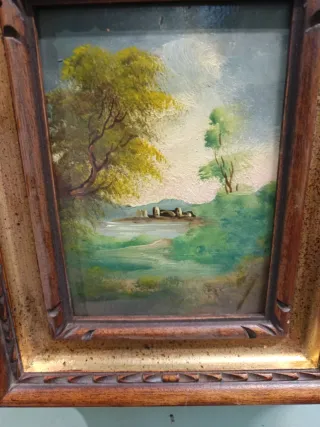 Dipinto paesaggio vecchia Toscana