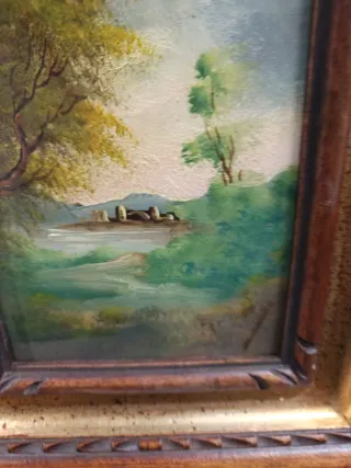 Dipinto paesaggio vecchia Toscana