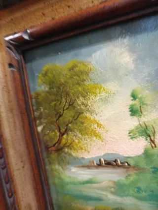 Dipinto paesaggio vecchia Toscana