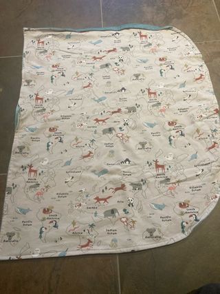 Manta infantil mapa del mundo