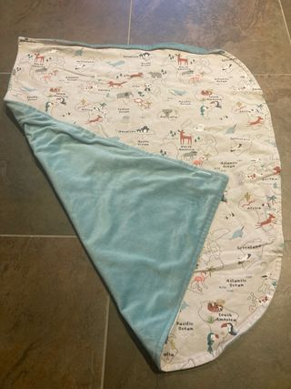 Manta infantil mapa del mundo