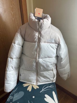 Plumas The North Face Beige y Blanco
