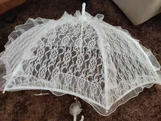 Sombrilla paraguas Indianos de encaje sin usar