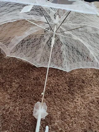 Sombrilla paraguas Indianos de encaje sin usar