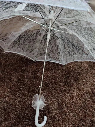 Sombrilla paraguas Indianos de encaje sin usar