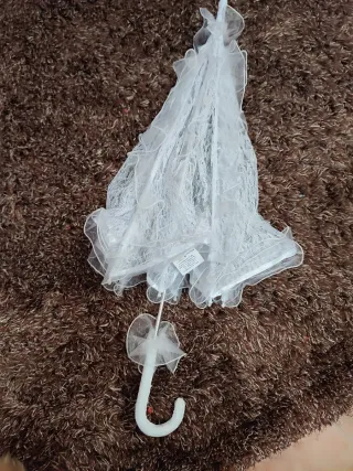 Sombrilla paraguas Indianos de encaje sin usar