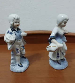 Pareja Figuras Porcelana Estilo Victoriano