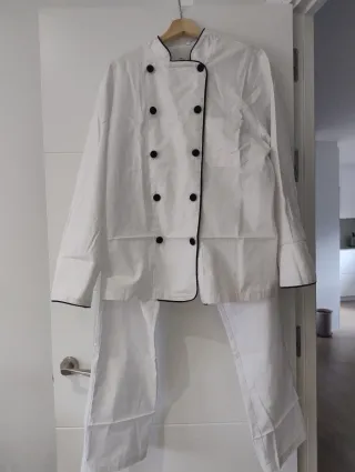 Disfraz Cocinero/a Tela: Casaca, pantalón y gorro
