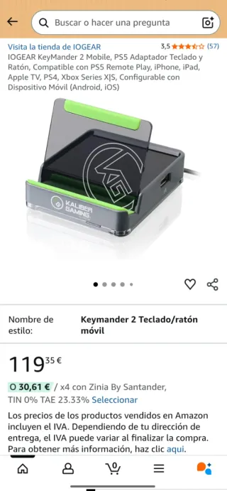Adaptador Kaliber Gaming Keymander 2 Mobile