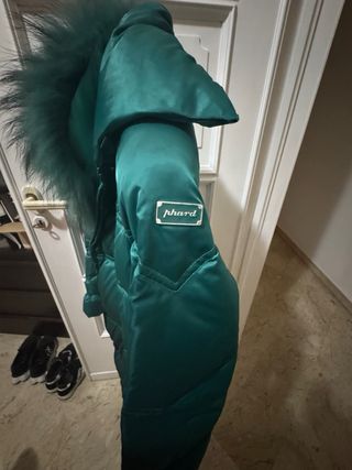 Piumino donna PHARD verde con pelliccia