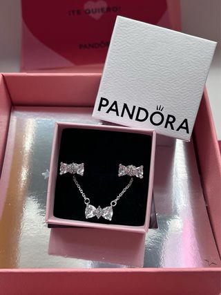 Conjunto Pandora de lazo Plateado