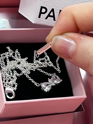 Conjunto Pandora de lazo Plateado