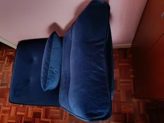 Sofá tipo Chaise Longue Azul Oscuro