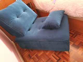 Sofá tipo Chaise Longue Azul Oscuro